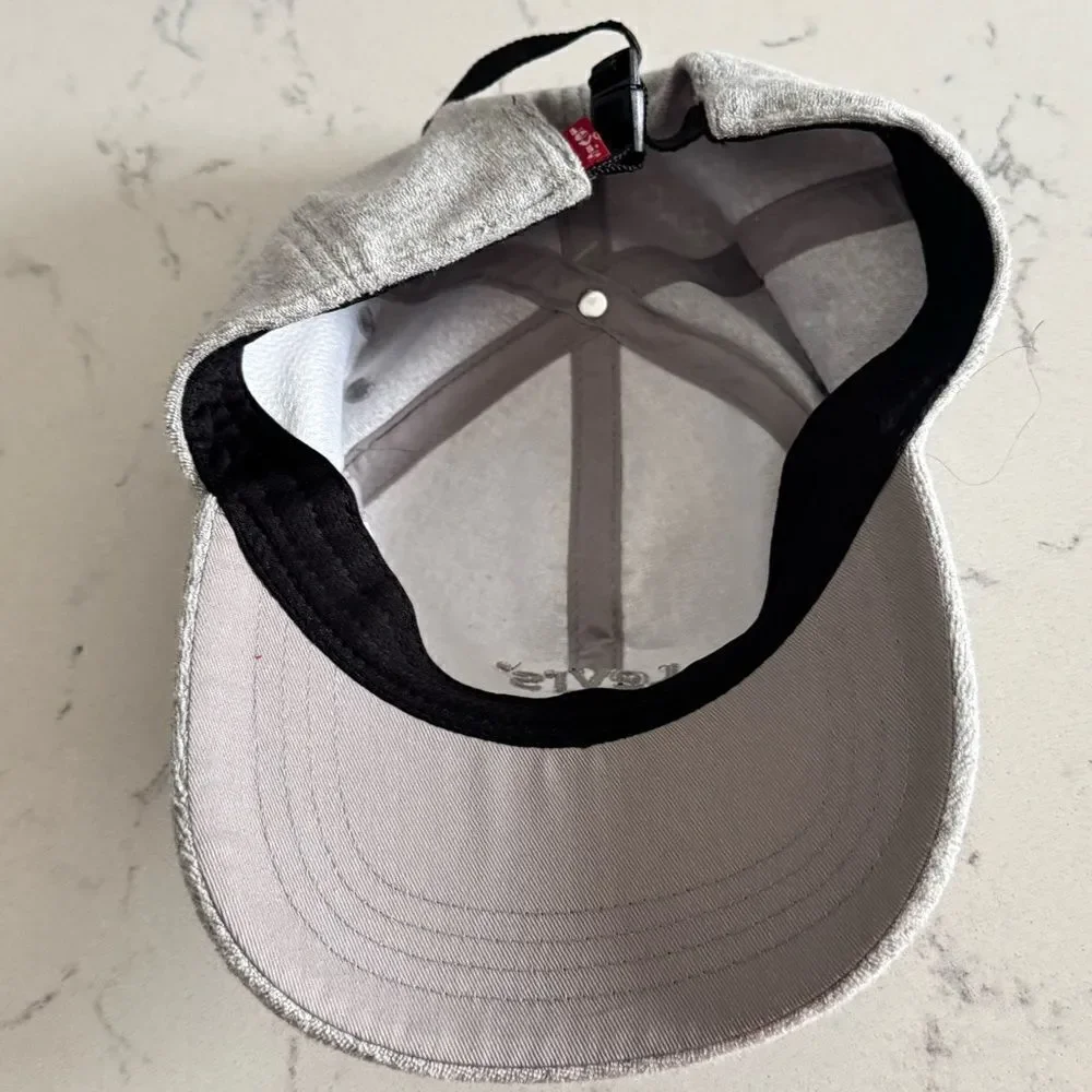 Levi's Men's Adjustable Terry Cloth Baseball Cap - Gray, men’s gray hat